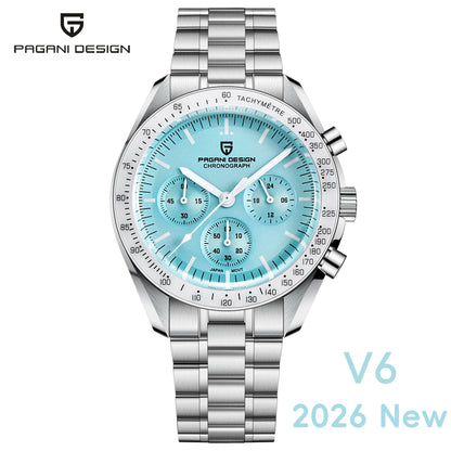 PAGANI DESIGN Nouvelle CK2988 Moon Watches Montre rétro de luxe à quartz pour homme Verre saphir Chronographe de vitesse Montre-bracelet pour homme