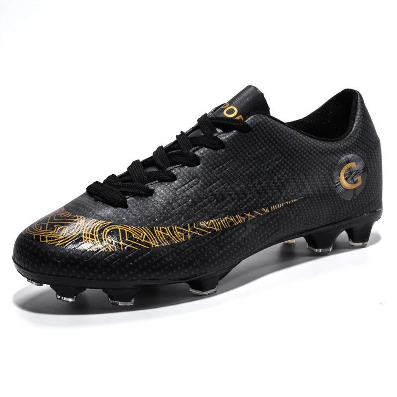 WaterMonkey Herren-Fußballschuhe für Erwachsene, Fußballschuhe mit langen Stollen, Outdoor-Rasen-AG-Stollenschuhe, Low-Top-Trainings-Fußball-Sneaker