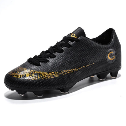 WaterMonkey Herren-Fußballschuhe für Erwachsene, Fußballschuhe mit langen Stollen, Outdoor-Rasen-AG-Stollenschuhe, Low-Top-Trainings-Fußball-Sneaker