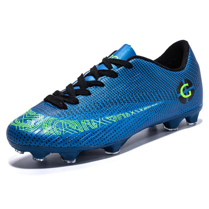 WaterMonkey Herren-Fußballschuhe für Erwachsene, Fußballschuhe mit langen Stollen, Outdoor-Rasen-AG-Stollenschuhe, Low-Top-Trainings-Fußball-Sneaker