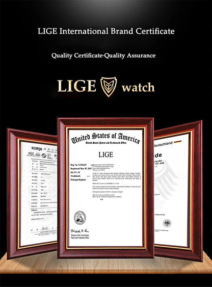 LIGE 2025 New Men Mechanical Wristwatch Stainless Steel Clocks Watch Top Brand Luxury Military Sports Mens Watches Reloj Hombre