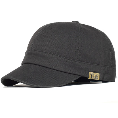 Casquette de baseball à visière courte en coton pour homme et femme, casquette « dad hat » vintage souple, style trucker ajustable, casquettes à profil bas