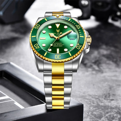 LIGE 2025 New Men Mechanical Wristwatch Stainless Steel Clocks Watch Top Brand Luxury Military Sports Mens Watches Reloj Hombre