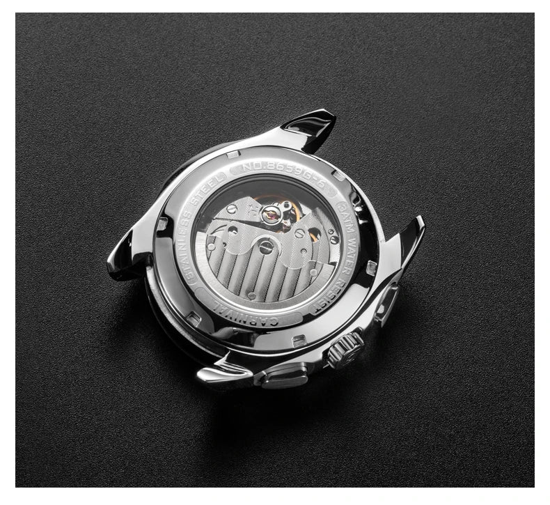 relogio masculino New Carnival Automatic Watches Men Business Mechanical Clock Leather Strap Waterproof Luxuey Brand Clock