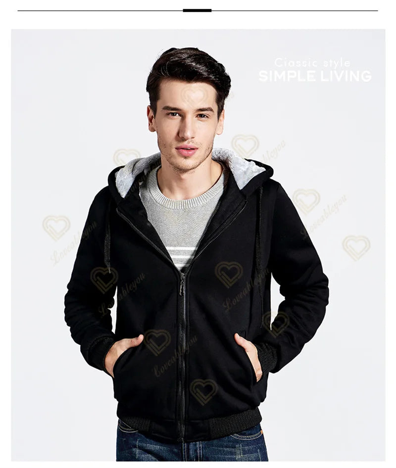 Winter Warm Fortnite Luminescent Hoodies Men Women Game Cosplay Sweatshirts Thick Fleece Zipper Couple Jacket&Coat
