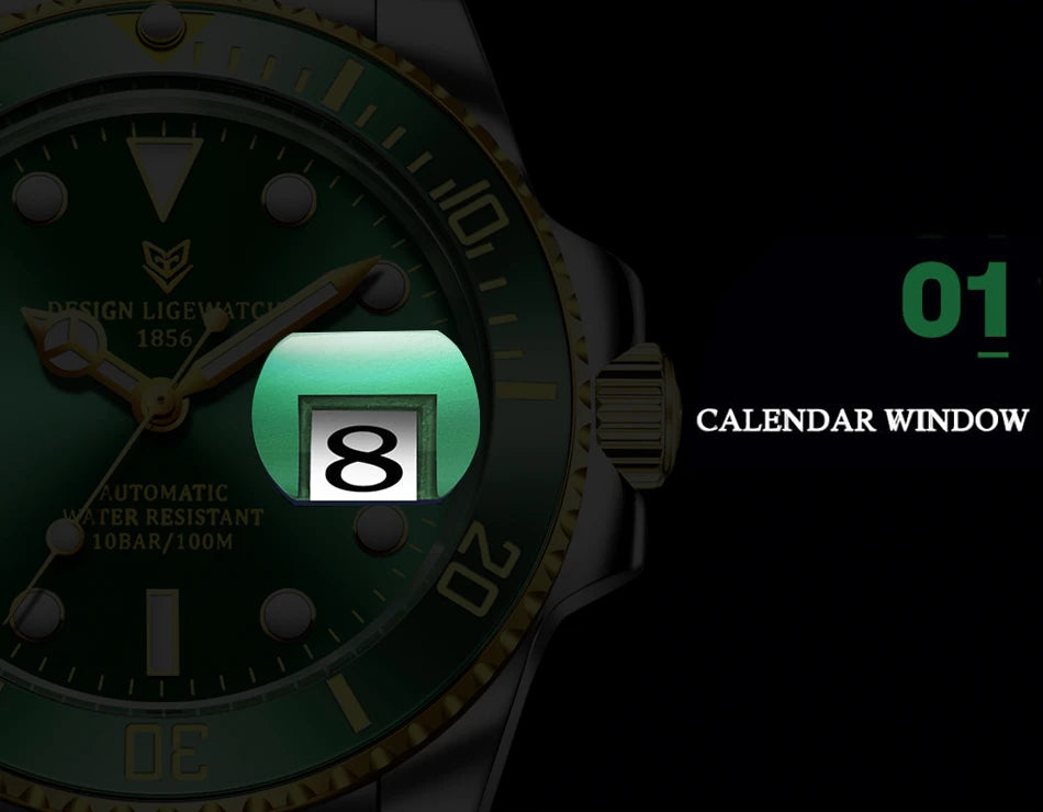LIGE 2025 New Men Mechanical Wristwatch Stainless Steel Clocks Watch Top Brand Luxury Military Sports Mens Watches Reloj Hombre
