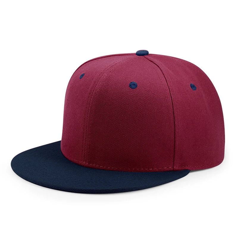 Großhandel: 40 Farben, verstellbare Snapback-Kappen mit flachem Schirm, Damen-Mode, Polyester, einfarbige Baseballmützen, Herren, Hip-Hop, unbedruckte Sportmützen