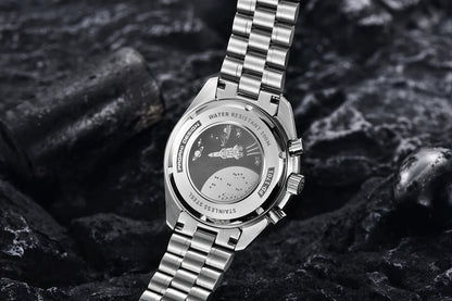 PAGANI DESIGN Planetary Series Saturn Light Tan  Quartz Watch Men Speed Chronograph AR Sapphire crystal Wristwatch Men 2026 New