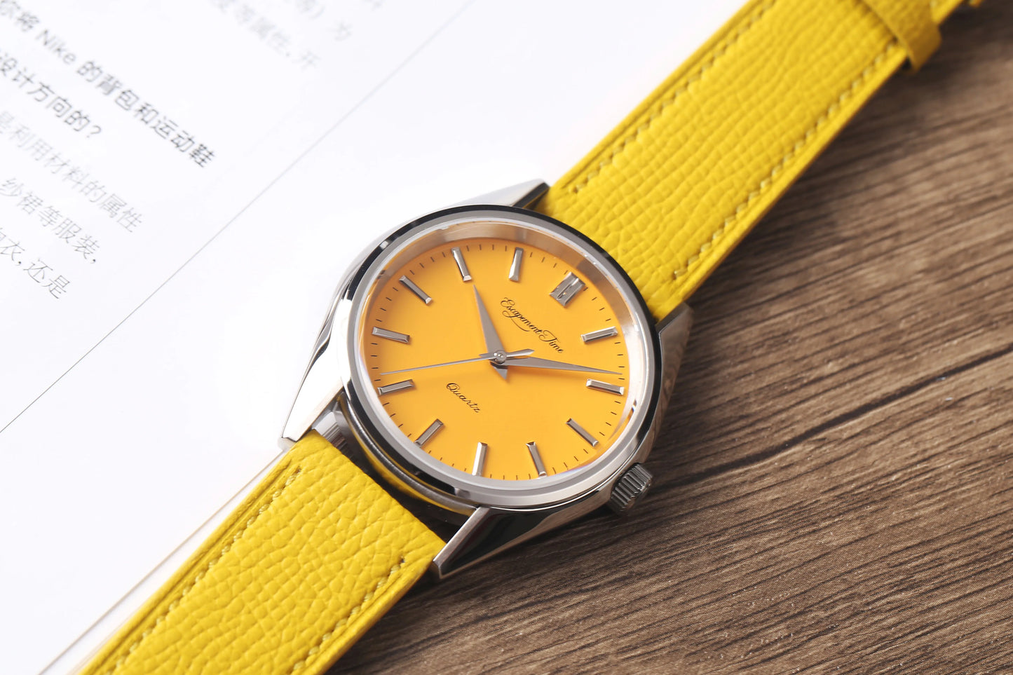 Escapement Time Quartz Watch 40mm Case VH31 Heat Treatment Hand