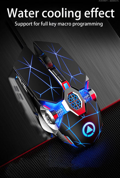 New Professional Gaming Mouse 3200dpi 7 Buttons Backlit Computer Mouse Support Macro Definition Mechanical Wired Silent Mouse