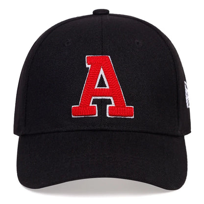 Unisex A Letter Embroidery Baseball Caps Outdoor Adjustable Spring and Autumn Casual Sunscreen Hat