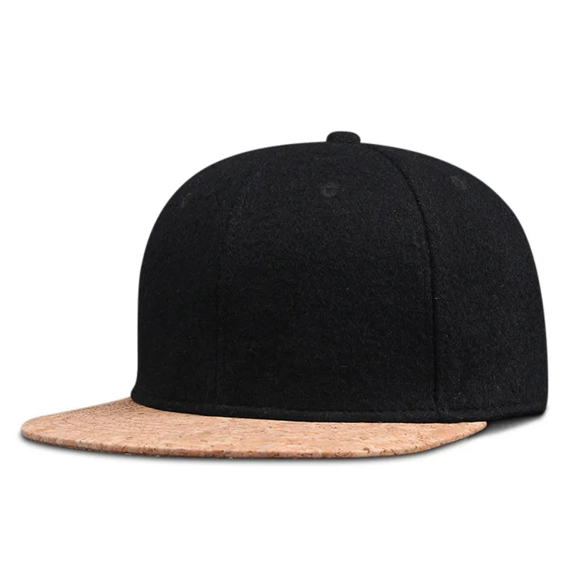Dad Winter – Hip-Hop-Kappen, Baseballkappen aus Filz mit flachem Schirm, für kräftige Männer in Übergrößen, Snapback-Kappen mit Knopfverschluss, 56 cm, 58 cm, 60 cm, 62 cm, 64 cm