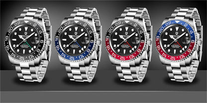 2026 New PAGANI DESIGN Luxury Men Mechanical Watches Stainless Steel GMT Watch Top Brand Sapphire Glass Men Watch reloj hombre