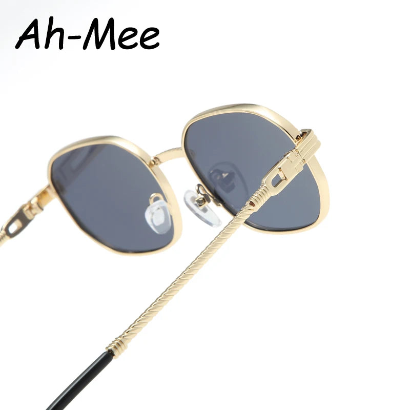 1/3pcs Fashion Rectangle Sunglasses Women UV400 Thread Design Metal Frame Sun Glasses Trendy Punk Style Black Gold Shade Unisex