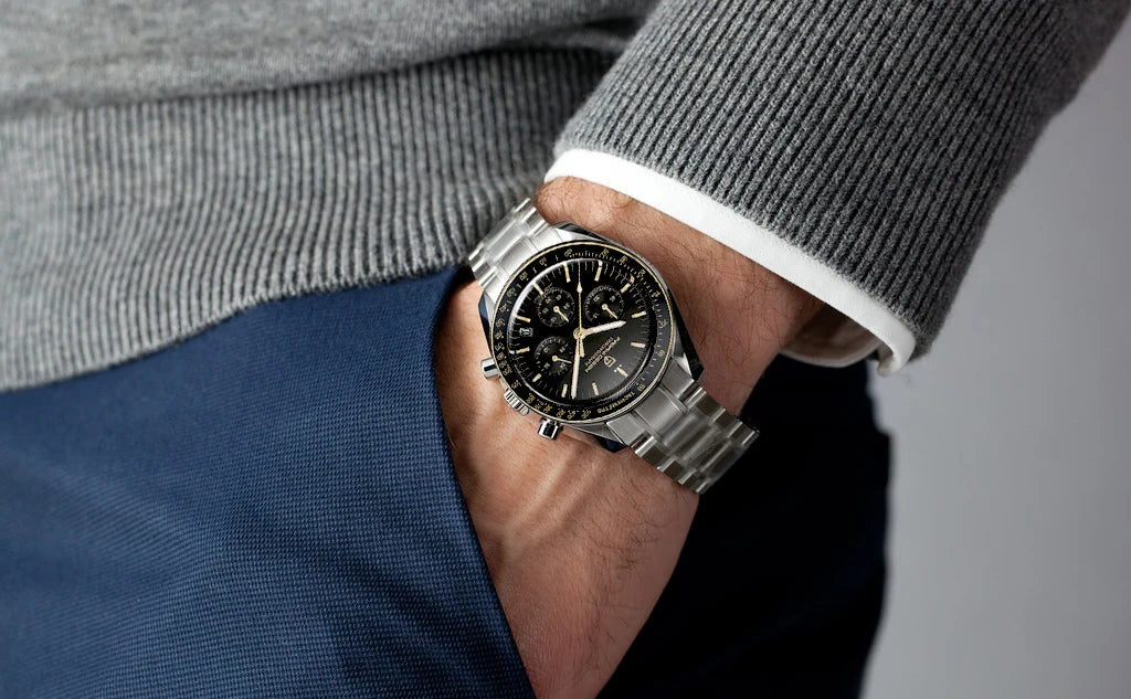 PAGANI DESIGN 2026 New Men's Watches Top Luxury Quartz Watch For Men Auto Date Speed Chronograph AR Sapphire Mirror Wrist watch