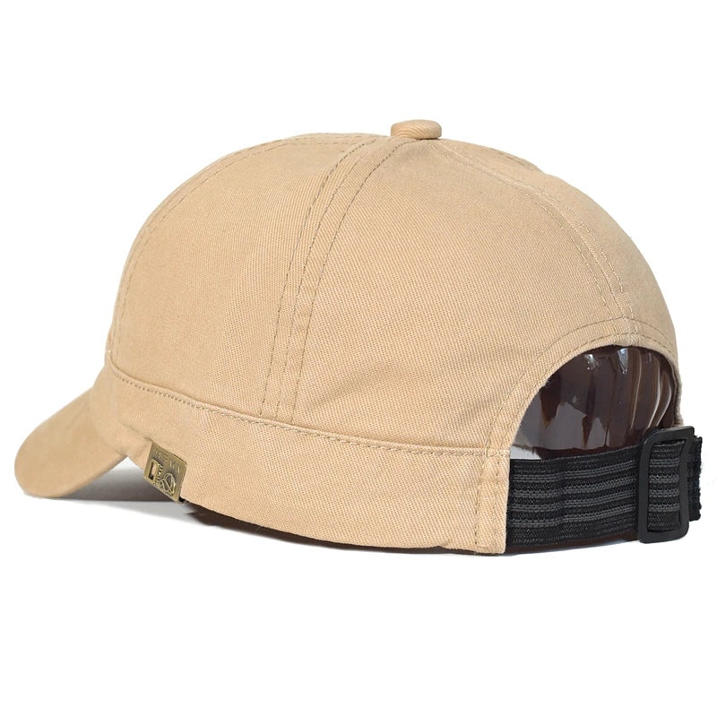 Casquette de baseball à visière courte en coton pour homme et femme, casquette « dad hat » vintage souple, style trucker ajustable, casquettes à profil bas