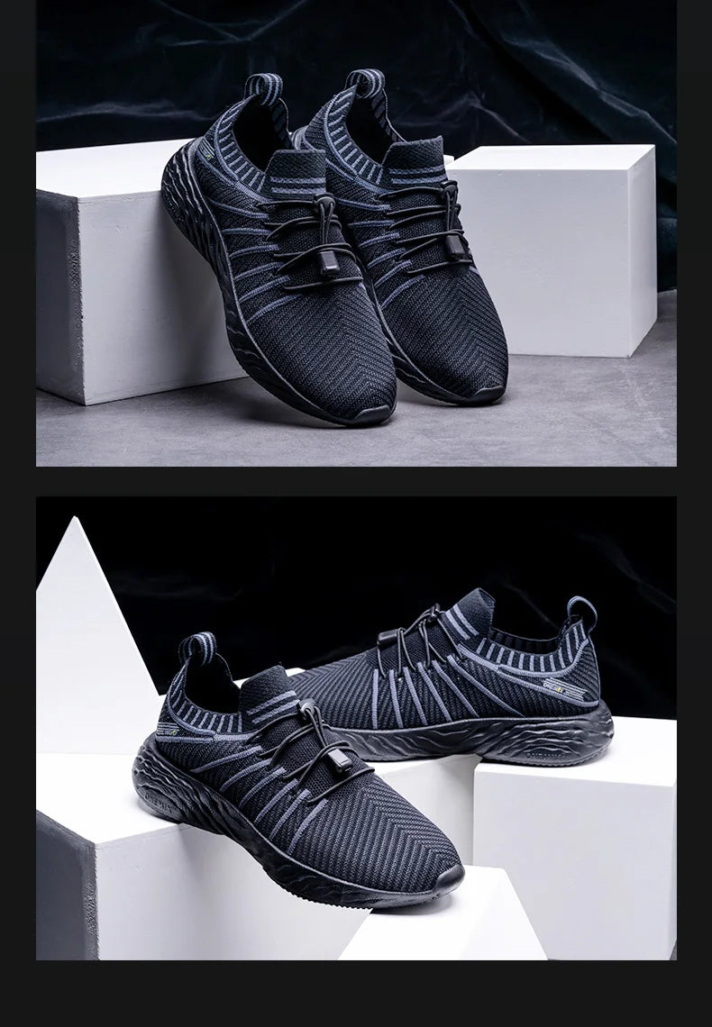ONEMIX Waterproof Running Shoes for Men Breathable Light Women Training Walking Sneakers Outdoor Trekking Slip-on Sports Shoes