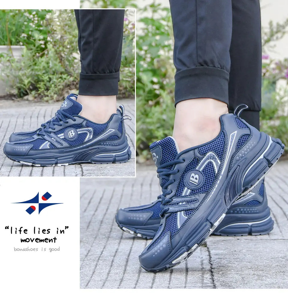 BONA Νέα Μοντέρνα Αθλητικά Παπούτσια Running για Άνδρες, Διαπνέοντα Παπούτσια Walking και Sports, Ανδρικά Sneakers Jogging με Μαλακή Εφαρμογή