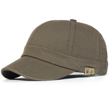 Casquette de baseball à visière courte en coton pour homme et femme, casquette « dad hat » vintage souple, style trucker ajustable, casquettes à profil bas