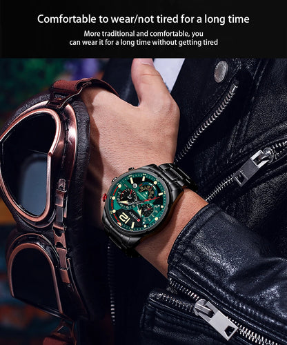 CURREN Watches Men's Sport Quartz Chronograph Wristwatches Luxury Stainless Steel Clock with Luminous Watch Relogio Masculino