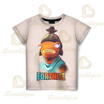 Dječja majica Cartoon Fortnite New Summer s 3D printom, za dječake i djevojčice, streetwear odjeća za odrasle i djecu, zabavna majica kratkih rukava s okruglim izrezom