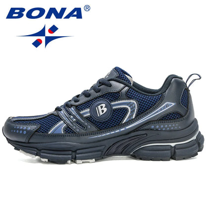 BONA Νέα Μοντέρνα Αθλητικά Παπούτσια Running για Άνδρες, Διαπνέοντα Παπούτσια Walking και Sports, Ανδρικά Sneakers Jogging με Μαλακή Εφαρμογή