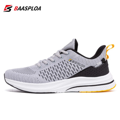 Baasploa Leichte Laufschuhe für Herren – Bequeme Designer-Mesh-Freizeitsneaker für Herren mit Schnürung – Outdoor-Sport- und Tennisschuhe für Herren