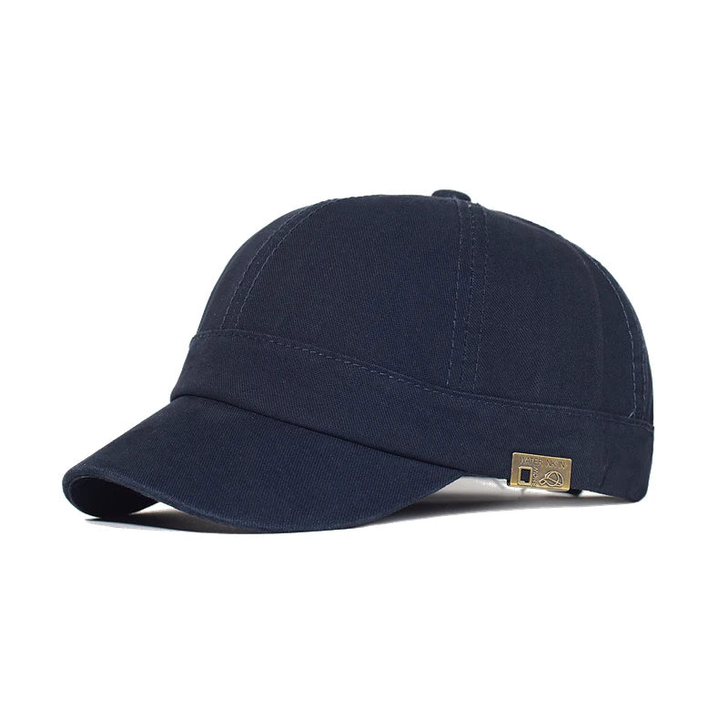 Casquette de baseball à visière courte en coton pour homme et femme, casquette « dad hat » vintage souple, style trucker ajustable, casquettes à profil bas