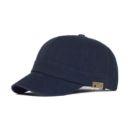 Casquette de baseball à visière courte en coton pour homme et femme, casquette « dad hat » vintage souple, style trucker ajustable, casquettes à profil bas