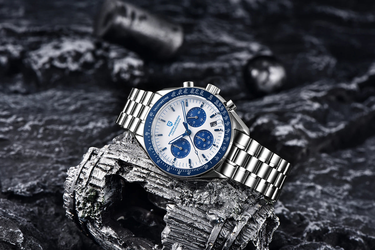PAGANI DESIGN Nouvelle CK2988 Moon Watches Montre rétro de luxe à quartz pour homme Verre saphir Chronographe de vitesse Montre-bracelet pour homme