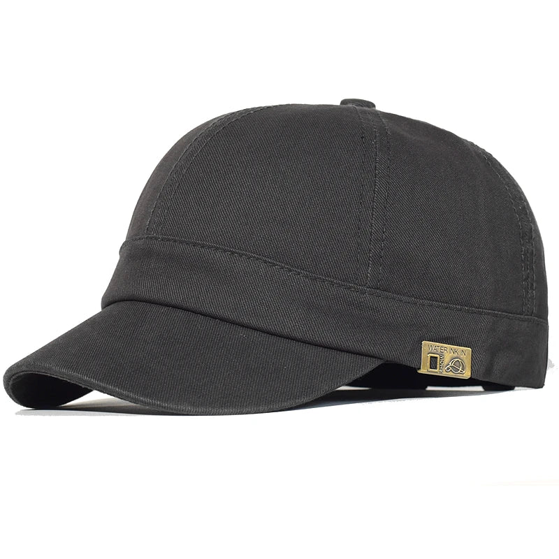 Casquette de baseball à visière courte en coton pour homme et femme, casquette « dad hat » vintage souple, style trucker ajustable, casquettes à profil bas