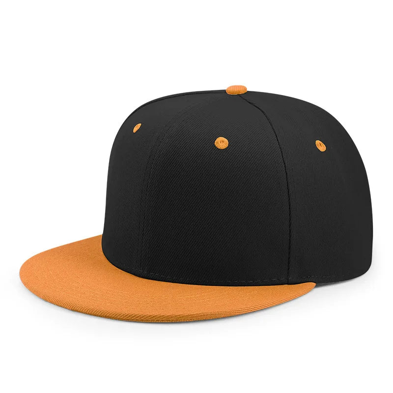 Großhandel: 40 Farben, verstellbare Snapback-Kappen mit flachem Schirm, Damen-Mode, Polyester, einfarbige Baseballmützen, Herren, Hip-Hop, unbedruckte Sportmützen