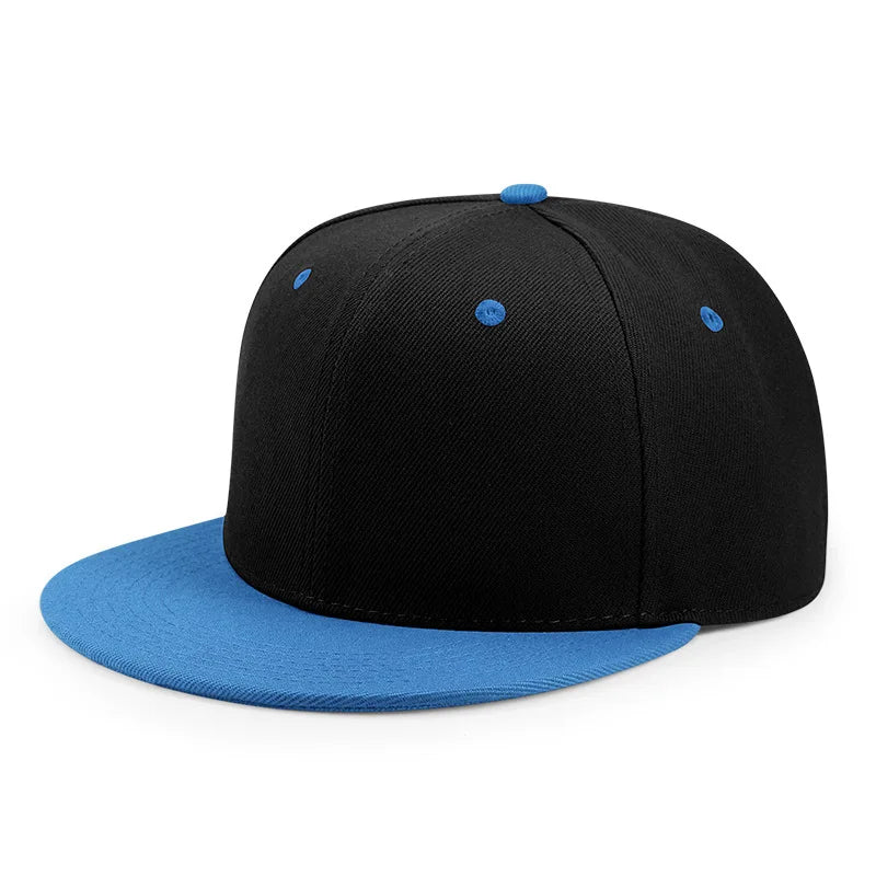 Großhandel: 40 Farben, verstellbare Snapback-Kappen mit flachem Schirm, Damen-Mode, Polyester, einfarbige Baseballmützen, Herren, Hip-Hop, unbedruckte Sportmützen