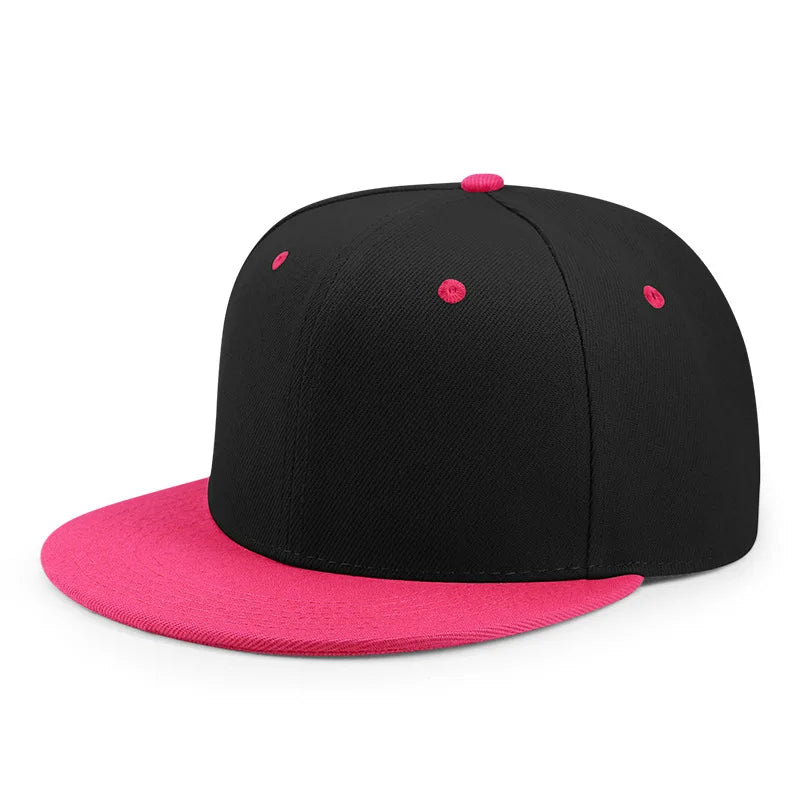 Großhandel: 40 Farben, verstellbare Snapback-Kappen mit flachem Schirm, Damen-Mode, Polyester, einfarbige Baseballmützen, Herren, Hip-Hop, unbedruckte Sportmützen