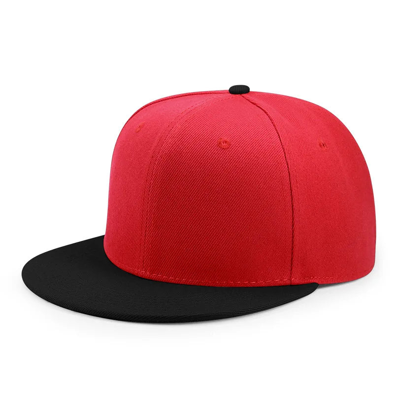 Großhandel: 40 Farben, verstellbare Snapback-Kappen mit flachem Schirm, Damen-Mode, Polyester, einfarbige Baseballmützen, Herren, Hip-Hop, unbedruckte Sportmützen