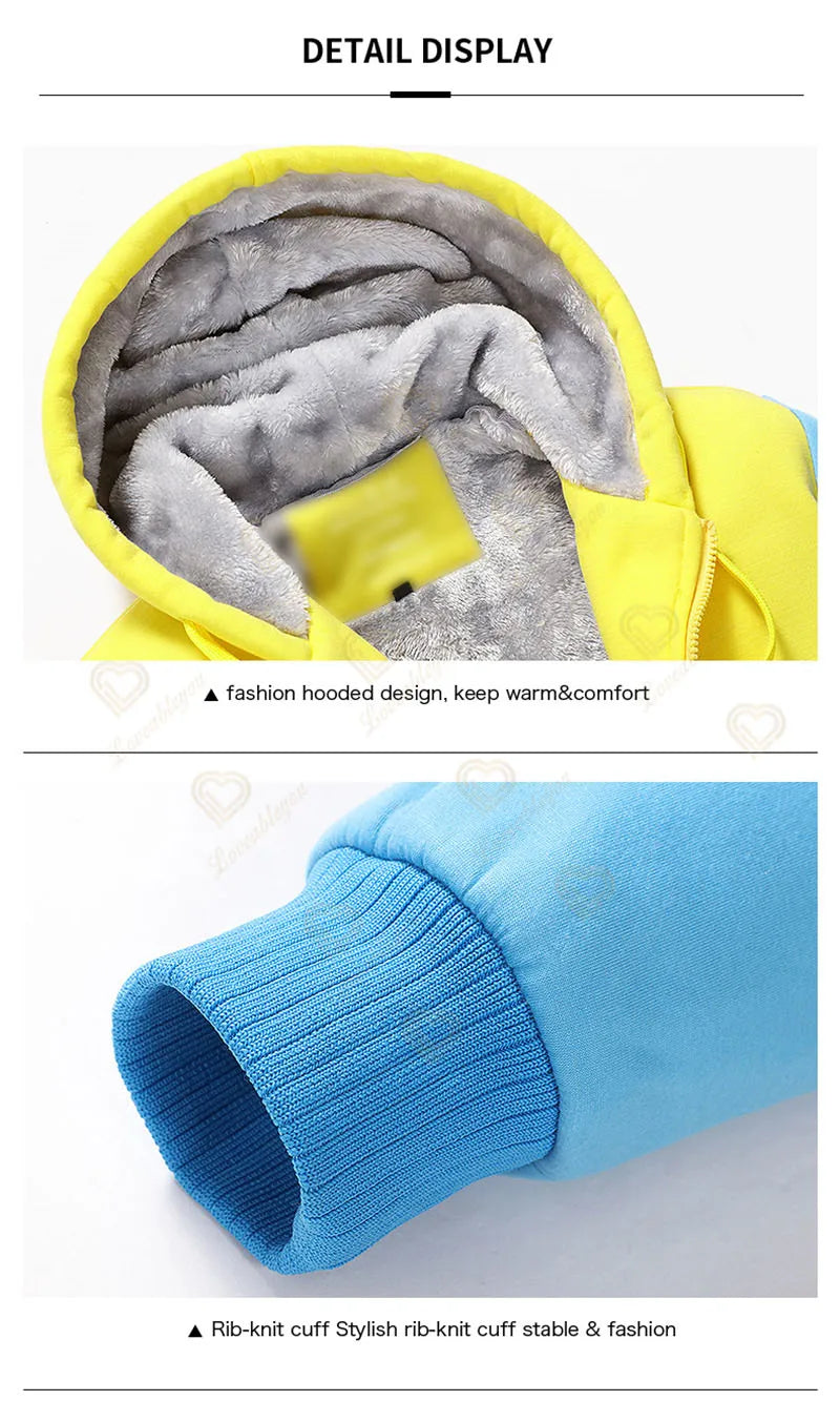 Winter Warm Fortnite Luminescent Hoodies Men Women Game Cosplay Sweatshirts Thick Fleece Zipper Couple Jacket&Coat
