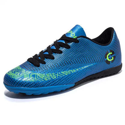 WaterMonkey Herren-Fußballschuhe für Erwachsene, Fußballschuhe mit langen Stollen, Outdoor-Rasen-AG-Stollenschuhe, Low-Top-Trainings-Fußball-Sneaker