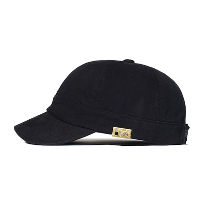 Casquette de baseball à visière courte en coton pour homme et femme, casquette « dad hat » vintage souple, style trucker ajustable, casquettes à profil bas