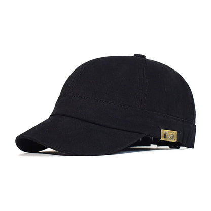 Casquette de baseball à visière courte en coton pour homme et femme, casquette « dad hat » vintage souple, style trucker ajustable, casquettes à profil bas