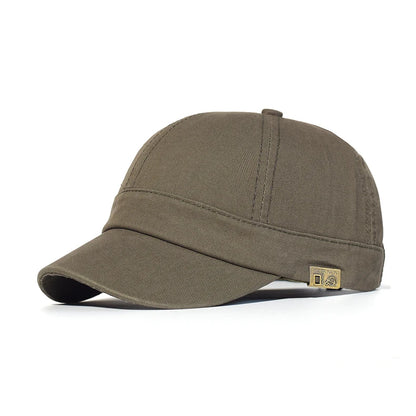 Casquette de baseball à visière courte en coton pour homme et femme, casquette « dad hat » vintage souple, style trucker ajustable, casquettes à profil bas