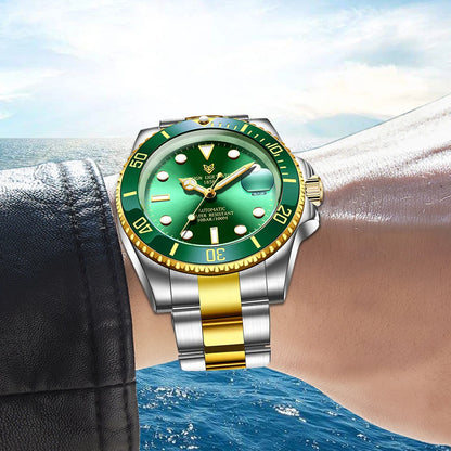 LIGE 2025 New Men Mechanical Wristwatch Stainless Steel Clocks Watch Top Brand Luxury Military Sports Mens Watches Reloj Hombre