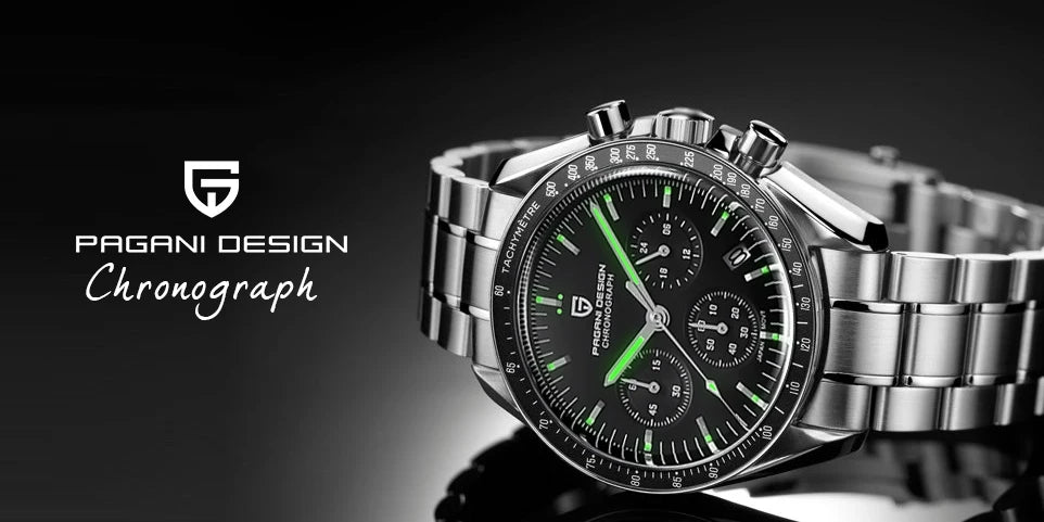 PAGANI DESIGN Nouvelle CK2988 Moon Watches Montre rétro de luxe à quartz pour homme Verre saphir Chronographe de vitesse Montre-bracelet pour homme