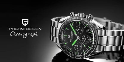 PAGANI DESIGN Nouvelle CK2988 Moon Watches Montre rétro de luxe à quartz pour homme Verre saphir Chronographe de vitesse Montre-bracelet pour homme