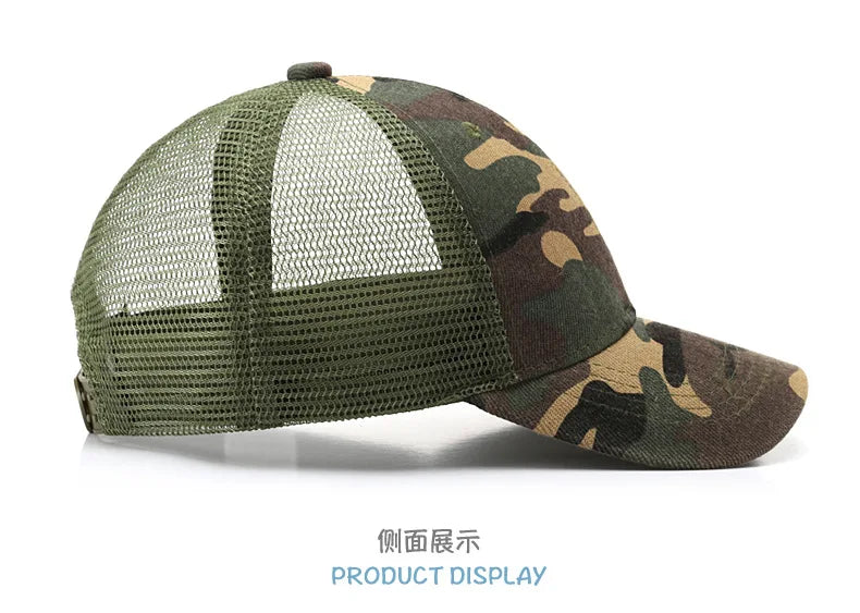 Sommer 3–10 Jahre Eltern-Kind-Set Camouflage-Mesh-Baseballkappen für Babys, Outdoor, Freizeit, Sonnenschutz, atmungsaktiv, Sonnenschutz T30