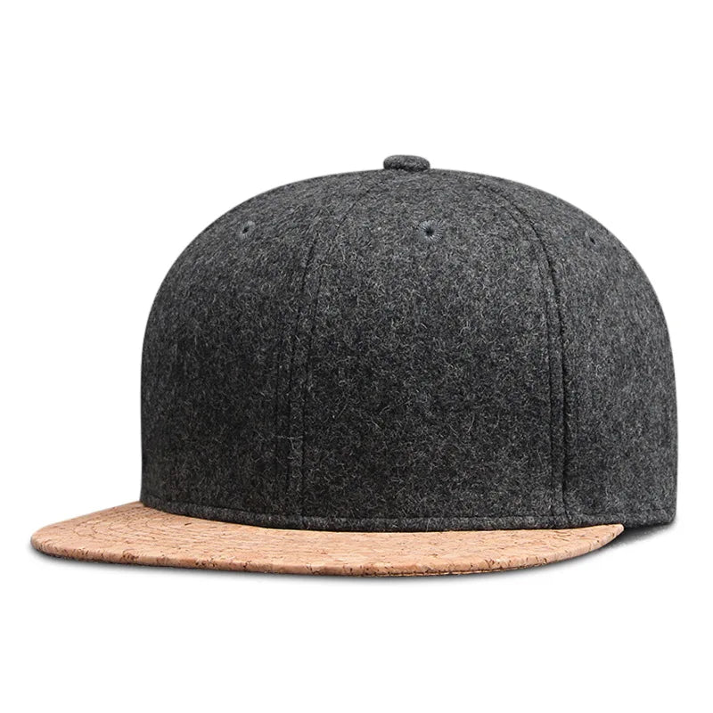 Dad Winter – Hip-Hop-Kappen, Baseballkappen aus Filz mit flachem Schirm, für kräftige Männer in Übergrößen, Snapback-Kappen mit Knopfverschluss, 56 cm, 58 cm, 60 cm, 62 cm, 64 cm