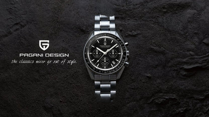 PAGANI DESIGN Nouvelle CK2988 Moon Watches Montre rétro de luxe à quartz pour homme Verre saphir Chronographe de vitesse Montre-bracelet pour homme