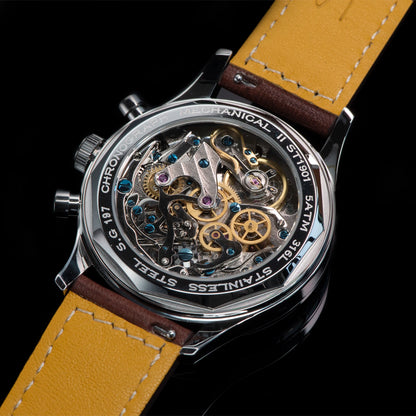 Sugess Watch of Men Chronograph Mechanical Wristwatches Tianjin ST1901 Swanneck Movement Pilot Mens Watch Sapphire Crystal Gift
