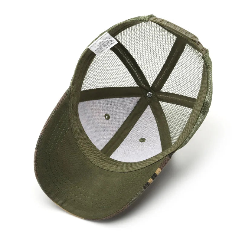 Sommer 3–10 Jahre Eltern-Kind-Set Camouflage-Mesh-Baseballkappen für Babys, Outdoor, Freizeit, Sonnenschutz, atmungsaktiv, Sonnenschutz T30