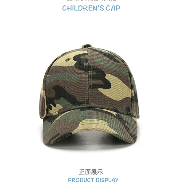 Sommer 3–10 Jahre Eltern-Kind-Set Camouflage-Mesh-Baseballkappen für Babys, Outdoor, Freizeit, Sonnenschutz, atmungsaktiv, Sonnenschutz T30