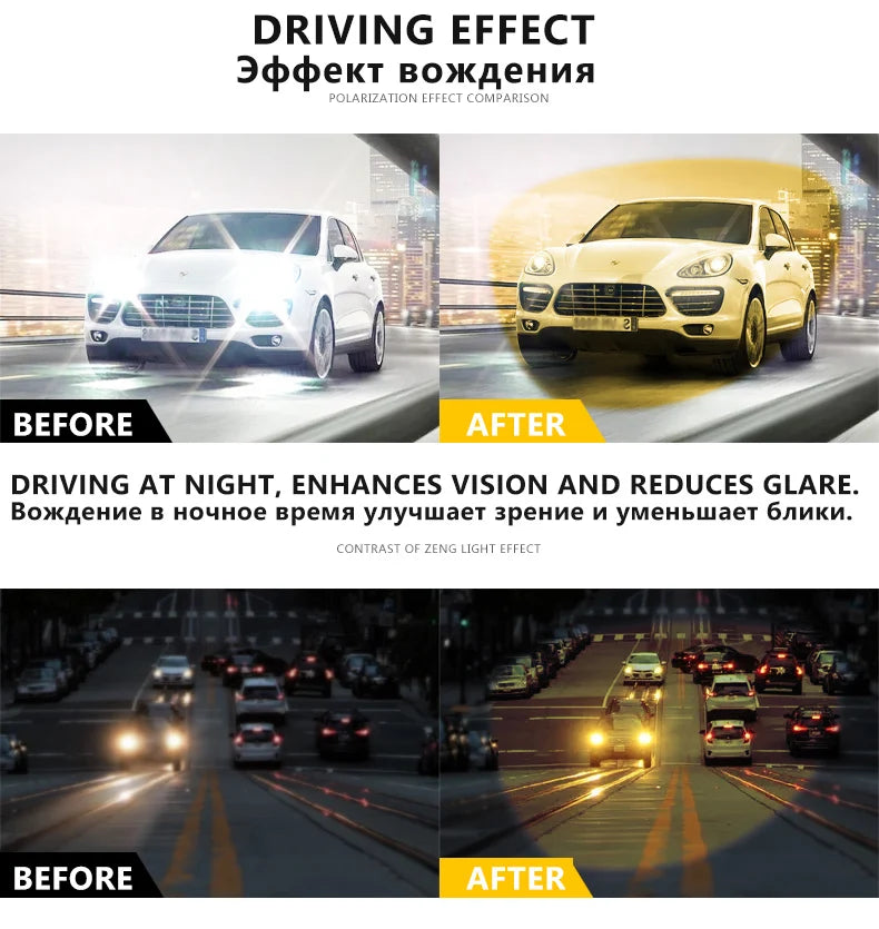 Top Anti-glare Day Night Vision Glasses For Driving Men Polarized Sunglasses Photochromic Driver Goggles Glasses zonnebril heren